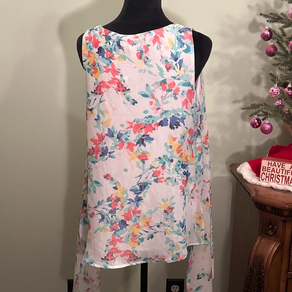 Ninety Clothing Co Sleeveless Lined Floral Top Tunic Size Small NWT - Picture 11 of 13
